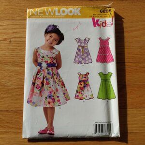 Girls Dress Sewing Pattern Size 3-8 Sundress Sleeveless Cap Sleeves